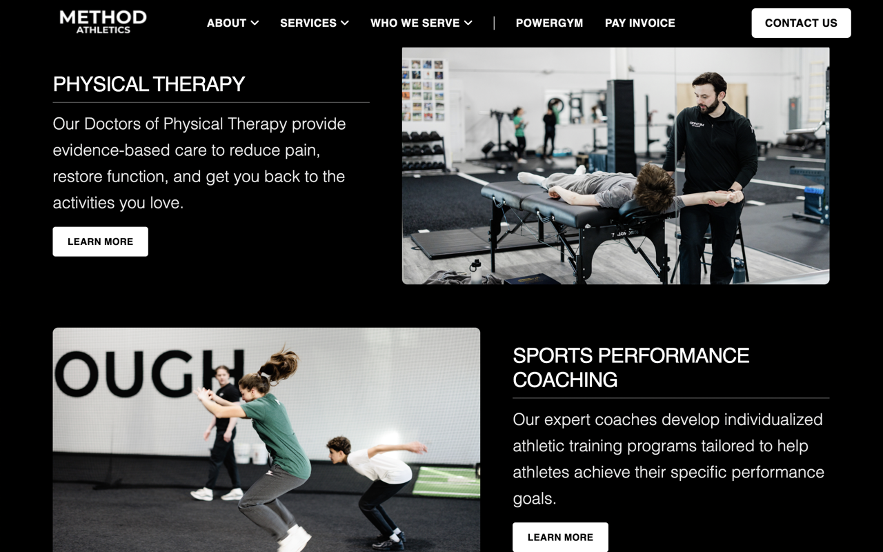 Method Athletics — services: physical therapy and sports performance coaching